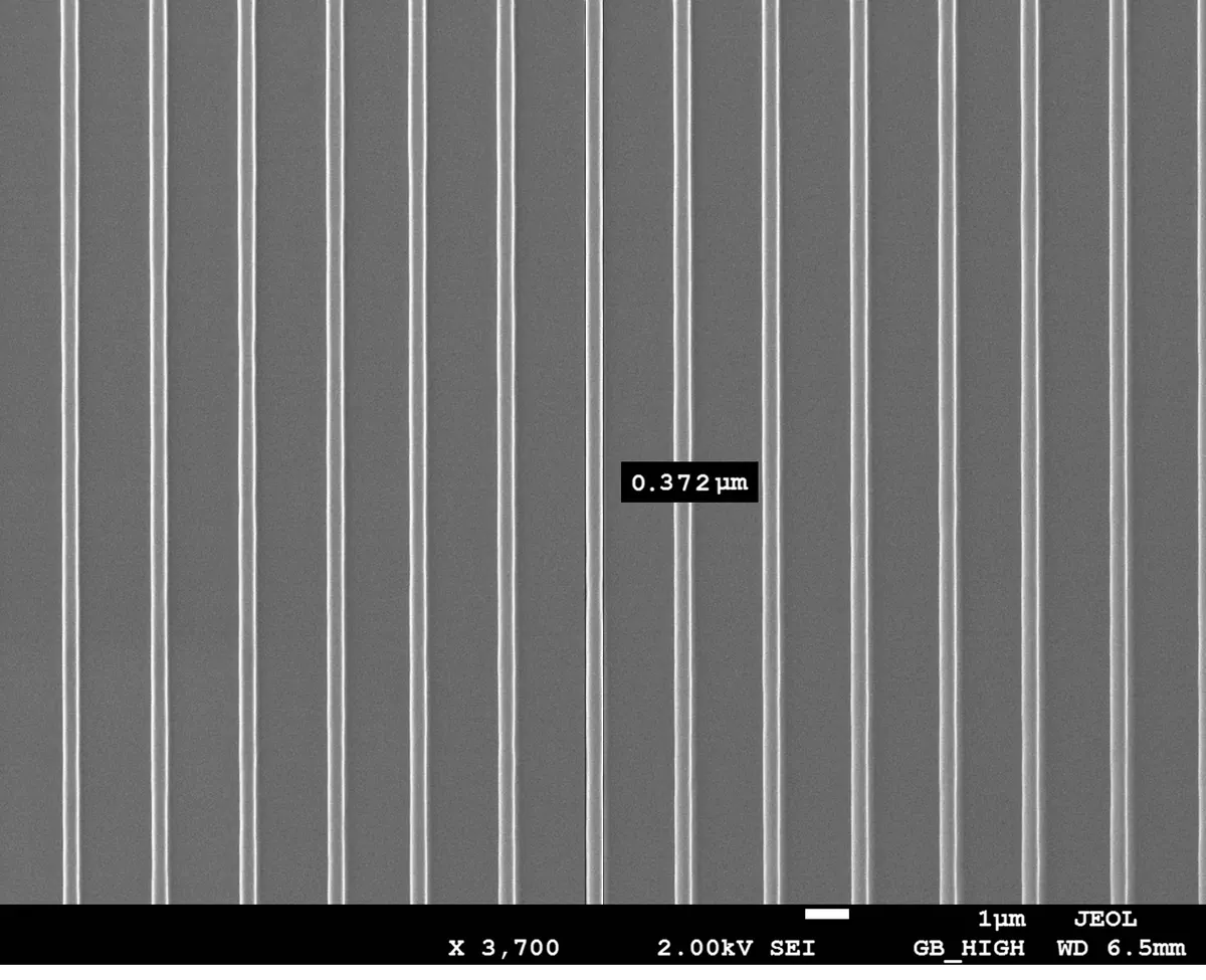 NANYTE BEAM submicron lithography sample